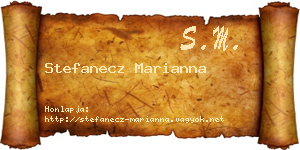 Stefanecz Marianna névjegykártya