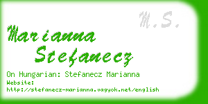 marianna stefanecz business card